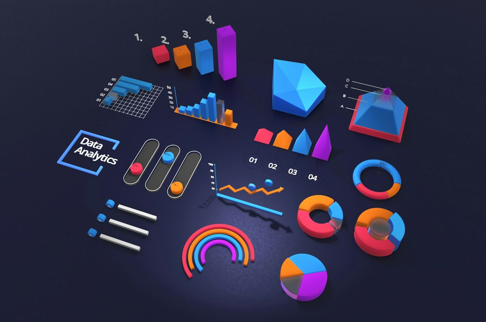 Grafici e statistiche di un sito web su schermo