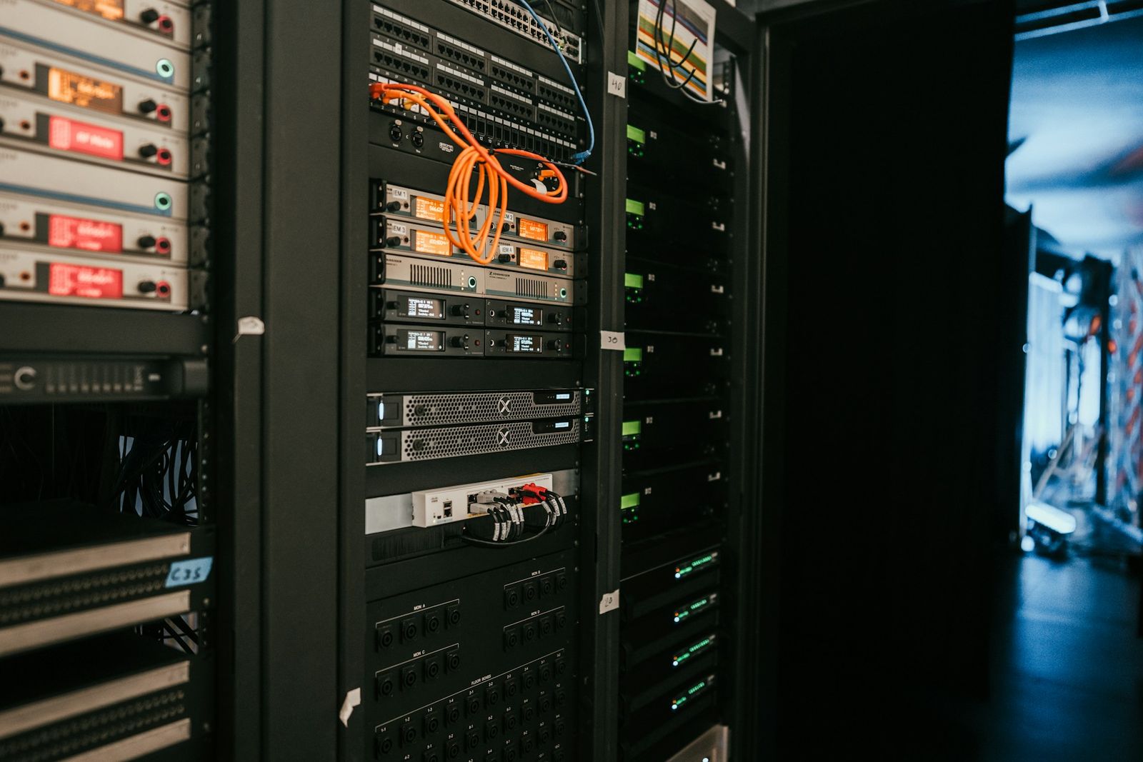 Server e infrastruttura di rete in un data center